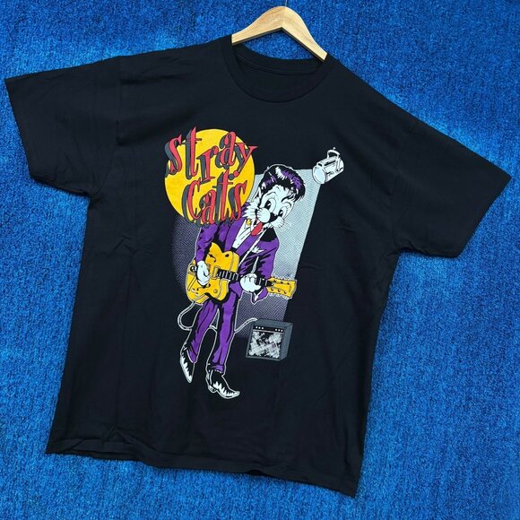 The Stray Cats Runaway Boys Album Art Rockabilly Band Tee XL - Picture 3 of 4